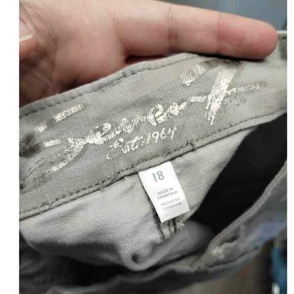 Seven7 Women's Plus Size 18 Green Camo Cotton Modal Blend Utility Skirt - Picture 5 of 6